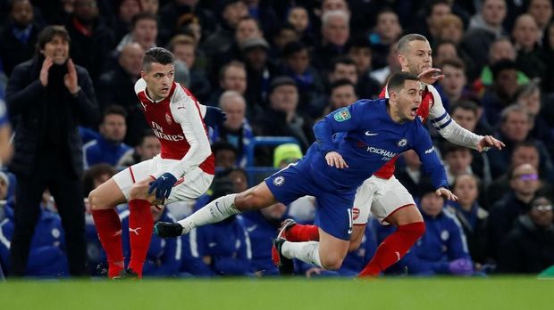 Arsenal vs Chelsea berakhir imbang tanpa gol di leg pertama semifinal Piala Liga Inggris.