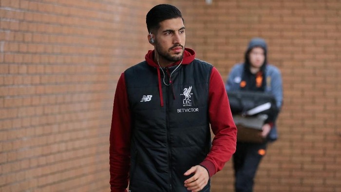 BURNLEY, ENGLAND - JANUARY 01: Emre Can of Liverpool arrives at the stadium prior to the Premier League match between Burnley and Liverpool at Turf Moor on January 1, 2018 in Burnley, England.  (Photo by Nigel Roddis/Getty Images)