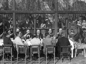 Foto Hitam Putih, Pelatihan Singa Tahun 1920-an