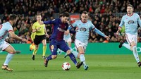 Cuma butuh dua menit untuk Messi menggandakan keunggulan Barcelona menjadi 2-0. Bintang asal Argentina itu kembali mencetak gol di menit ke-15. (Foto: Albert Gea/REUTERS)