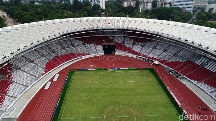 Kerennya Stadion Utama GBK dari Atas Stadion Utama Gelora Bung Karno telah selesai direnovasi. Begini penampakannya dari atas, Jumat (12/1/2018).