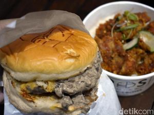 Bros in The Box: Gurih Mantap! Mushroom Burger dan Poutine Berleleh Keju