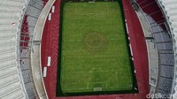 Stadion Utama Gelora Bung Karno difoto dengan drone.