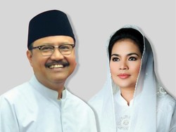 Tidak Punya Hak Pilih, Puti Temani Gus Ipul Nyoblos di Surabaya