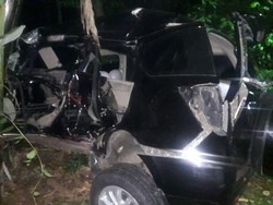 Kecelakaan Mobil di Perlintasan KA Pondok Ranji, 2 Orang Tewas