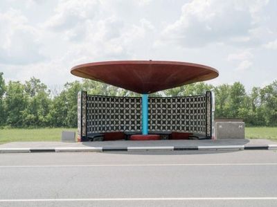Halte Bus Antik di Era Kejayaan Uni Soviet