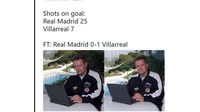 Pada laga melawan Villarreal, Madrid sebenarnya amat dominan. Tapi dominasi itu tak mampu dikonversi jadi gol kemenangan. Apalah arti dominasi tanpa gol dan kemenangan. (Foto: Screenshot Twitter)