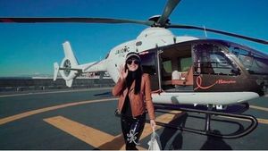 Mewah! Syahrini Naik Helikopter Hermes Rp 134 M, Bawa Tas Hermes Rp 1,9 M