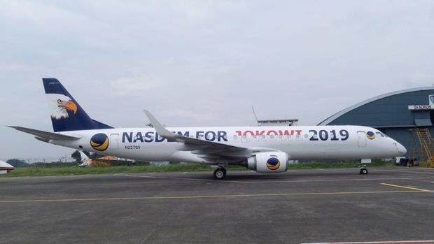 Pesawat NasDem untuk Jokowi 2019 dengan Desain Baru