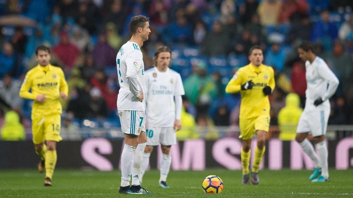 Real Madrid saat takluk dari Villarreal. (Foto: Denis Doyle/Getty Images)