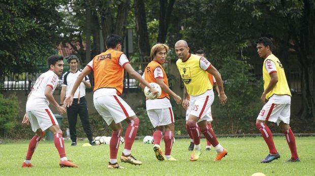 Persija mengadakan latihan sebelum tampil di perempat final Piala Presiden 2018.