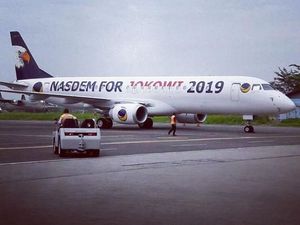 Pesawat NasDem for Jokowi 2019 untuk Operasional Kampanye Pesawat NasDem for Jokowi 2019 untuk Operasional Kampanye