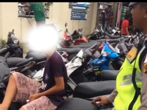 Pakai Motor Pinjaman, Kids Zaman Now Marah-marah saat Ditilang