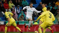 Bermain di Santiago Bernabeu, Madrid sebenarnya tampil dominan terutama di babak pertama. Total 28 tembakan dilepaskan sepanjang 90 menit, tapi El Real tetap kalah 0-1 (Javier Barbancho/REUTERS)