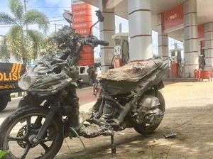 Motor Terbakar Saat Isi Bensin di SPBU