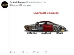 Liverpool terlihat mewah saat menyerang, tapi rongsik di belakang. (Foto: Twitter)