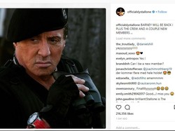 Via Instagram, Sylvester Stallone Bocorkan The Expendables 4