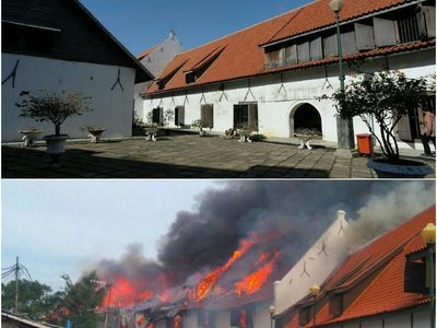 Before-After Museum Bahari yang Terbakar