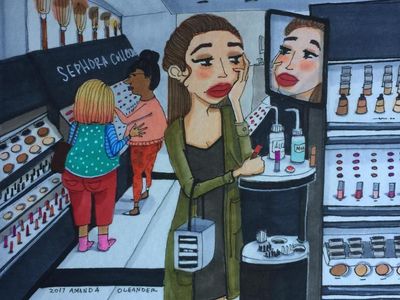 10 Ilustrasi Manis Ini Gambarkan Perilaku Unik Wanita Atasi Kegalauannya
