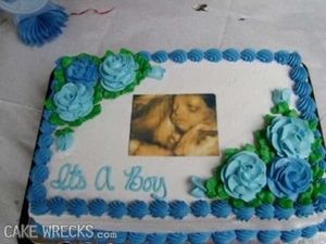 Wow! Kue Baby Shower Ini Dihiasi Foto USG Jabang Bayi