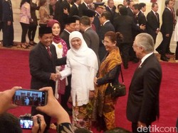 Beri Selamat ke Idrus yang Jadi Mensos, Khofifah Semringah