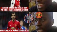 Pendukung The Red Devils amat antususias tahu Sanchez bakal bergabung. Tapi, mendadak drop setelah Henrikh Mkhitaryan menjadi kuncinya. (Foto: dok. Instagram)