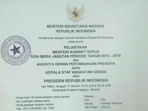 Undangan Jokowi: Pelantikan Menteri Baru, KSAU dan Wantimpres