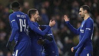 Kemenangan ini mengantarkan Chelsea melaju ke babak keempat melawan Newcastle United pada Minggu (28/1/2018) dinihari WIB. Peter Cziborra/Reuters.