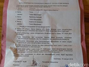 Warga Sukoharjo Beri Waktu Sebulan untuk PT RUM Atasi Polusi Udara