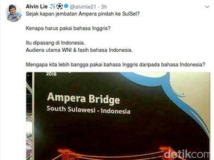 Jembatan Ampera Pindah ke Sulsel, Poster Asian Games Diperbaiki Jembatan Ampera Pindah ke Sulsel, Poster Asian Games Diperbaiki