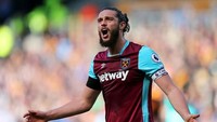 Striker West Ham United Andy Carroll di urutan ke-12 dengan kekayaan mencapai 17 juta poundsterling atau Rp 321,2 miliar. (Foto: Alex Morton/Getty Images)