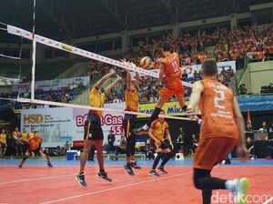 Sengit, Jakarta BNI Taplus Tekuk Surabaya Bhayangkara Samator 3-2