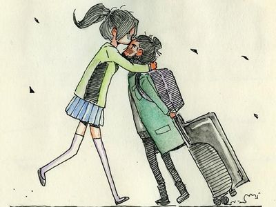 9 Ilustrasi Ini Gambarkan Manisnya Momen Bertemu Pasangan Setelah Jalani LDR