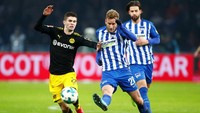 Akan tetapi, Dortmund tak mampu mencetak gol tambahan di sisa waktu. Foto: Hannibal Hanschke/Reuters