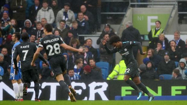 Hazard Dua Gol, Chelsea Kalahkan Brighton 4-0