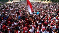 Ribuan Orang Ikut Kirab Kebangsaan Rajut Indonesia