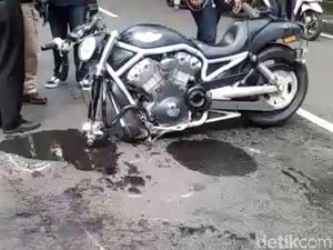 Rombongan Moge Tabrakan dengan SUV di Pakubuwono