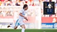 Di posisi gelandang, Luka Modric menambah komposisi pemain El Real. Sang gelandang diberi atribut 96. (Getty Images)