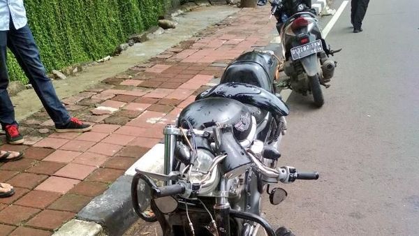 Penampakan SUV dan Moge yang Kecelakaan di Pakubuwono