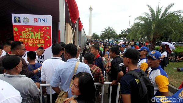 2.000 Warga Antre Bikin Paspor di Monas