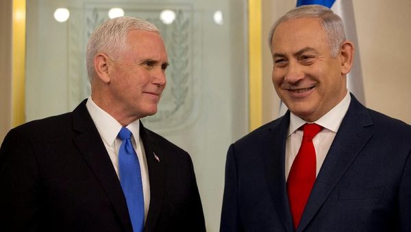 Foto: Senyuman Netanyahu Saat Bertemu Wapres AS di Yerusalem