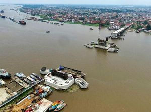 Difoto Pakai Drone, Ini Proyek Jembatan Musi IV di Palembang
