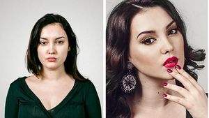 Foto Transformasi Orang-orang Biasa yang Jadi Mirip Artis karena Makeup