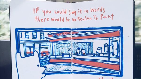 Ilustrasi Ciamik Ini Digambar di Dalam Gerbong Kereta