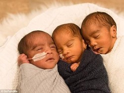 Kisah Ayah Rawat Bayi Kembar Tiganya Setelah Kepergian sang Istri