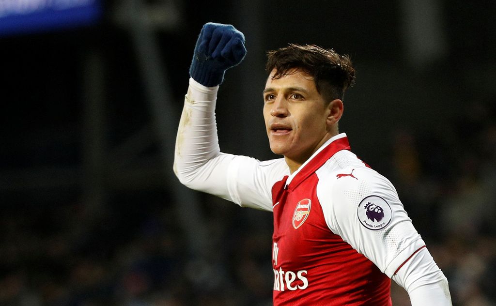 Soccer Football - Premier League - West Bromwich Albion vs Arsenal - The Hawthorns, West Bromwich, Britain - December 31, 2017   Arsenal's Alexis Sanchez celebrates scoring their first goal    REUTERS/Darren Staples    EDITORIAL USE ONLY. No use with unauthorized audio, video, data, fixture lists, club/league logos or 