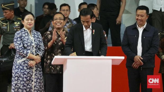 Istora Senayan ketika diresmikan Presiden Joko Widodo usai renovasi, Januari 2018.