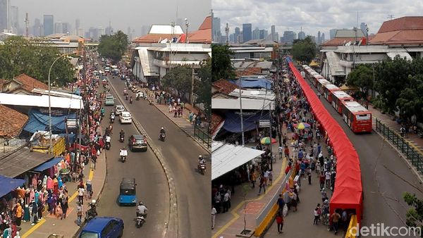 Foto: Before After, PKL Tanah Abang Foto: Before After, PKL Tanah Abang