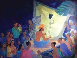 Lukisan-lukisan Perupa Geneviève Couteau Dipajang di Jakarta