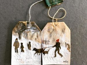 Di Tangan Seniman Ini, Kantung Teh Bekas Disulap Jadi Lukisan yang Cantik!